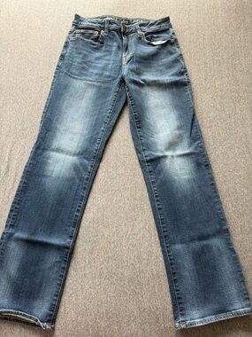 Men’s American Eagle Dark Wash Bootcut Jeans in Blue